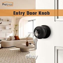 Keyed Alike Entry Door Knobs, Interior Exterior Entry 6 Pack Oil Rubbed Bronze