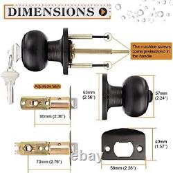 Keyed Alike Entry Door Knobs, Interior Exterior Entry 6 Pack Oil Rubbed Bronze