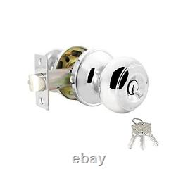 Keyed Alike Entry Door Knobs in Interior Exterior Entry 6 Pack Polished Chrome