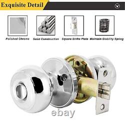 Keyed Alike Entry Door Knobs in Interior Exterior Entry 6 Pack Polished Chrome