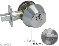 Keyed Entrance Entry Satin Chrome Grade 2 Commercial Handle Lever Deadbolt Locks