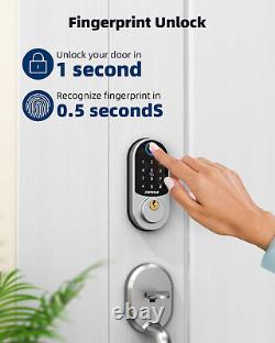 Keyless Entry Door Lock, Fingerprint Smart Front Door Deadbolt Locks with Keypad