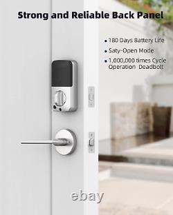 Keyless Entry Door Lock, Fingerprint Smart Front Door Locks with Keypads, Smart