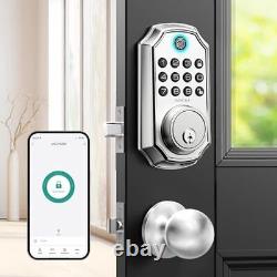 Keyless Entry Door Lock with Handle, App Control Front Door Lock Set Keyless