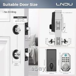 Keyless Entry Door Lock with Handle, App Control Front Door Lock Set Keyless