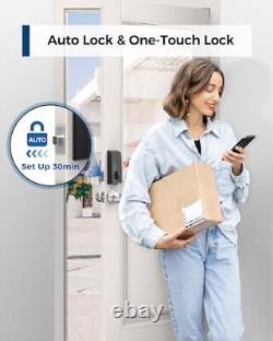 Keyless Entry Door Lock with Handle, App Control Front Door Lock Set Keyless