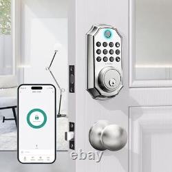 Keyless Entry Door Lock with Handle, App Control Front Door Lock Set Keyless