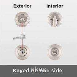 Kwikset Juno Keyed Entry Door Knob and Single Cylinder Deadbolt Combo Pack with