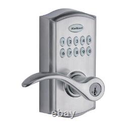 Kwikset SmartKey Satin Chrome Metal Electronic Touch Pad Entry Lever -Pack of 1