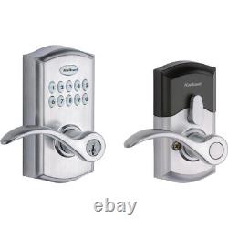 Kwikset SmartKey Satin Chrome Metal Electronic Touch Pad Entry Lever -Pack of 1
