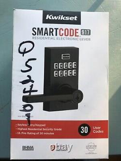 Kwikset Smartcode 917 touchpad electronic deadbolt black