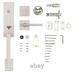 Kwikset Vancouver Front Door Lock Handle & Deadbolt Set Entry Handleset Exterior