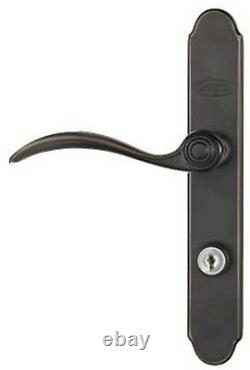 Larson curved Aged Bronze Handleset for Storm Doors, for Quickfit Doors D3