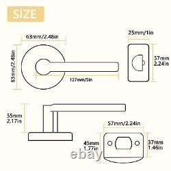 Matte Black Lever Door Handle, Keyed Entry, Passage/Closet, Privacy Bed/Bath