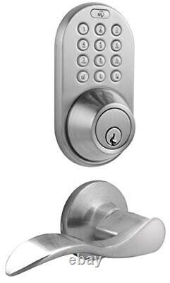 MiLocks DFL-02SN Electronic Touchpad Entry Keyless Deadbolt and Passage Lever