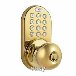 MiLocks DKK-02P Electronic Touchpad Entry Keyless Door Lock Polished Brass