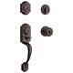 Montara Front Door Lock Handle And Deadbolt Set, Entry Handleset Exterior Wit