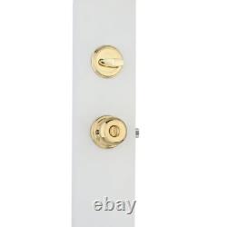 Montara Polished Brass Single Cylinder Door Handleset with Juno Entry Door Knob