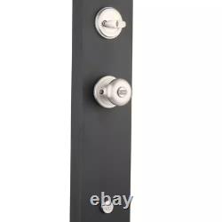 Montara Satin Nickel Single Cylinder Door Handleset with Juno Entry Door Knob Fe