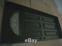 NEW Brazilian Mahogany Entry Door Exterior Front Door Iron Arch Window 36X80