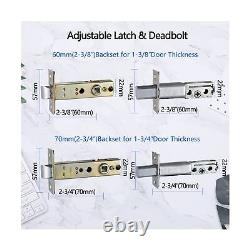 NEWBANG Double Front Door Entry Handle and Deadbolt Lock Set-Oil Rubbed Br