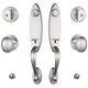 Newbang Heavy Duty Keyed Entry Front Door Handle Set With Brushed Nickel Finish