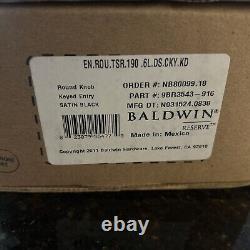 New Keyed Entry Door Knob Baldwin Reserve ENROUTSR190 Round Traditional Square