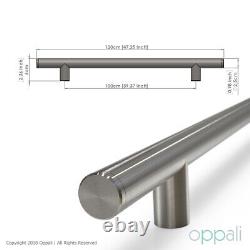 Oppali Brushed Stainless Steel 304 Door Handle Diameter 1 inch(2,5cm)