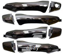 Outside Door Handle Chrome without Smart Entry Front Rear Left Right Set of 4
