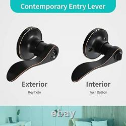 Pack Door Lever with Lock and Entry(Keyed Alike)Interior/Front/Exterior Door 4