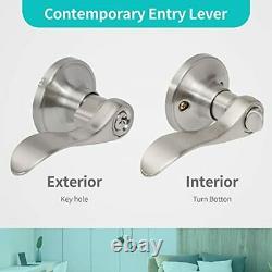 Pack Door Lever with Lock and Key, Entry Lock(Keyed Alike)Front/Exterior Door 4