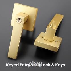 Pack Entry Door Levers with Keys for Exterior Entry Door Lock with Keys 5