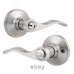 Pack Keyed Alike Entry Door Levers Entry Exterior Door Handle(Keyed Alike) 6