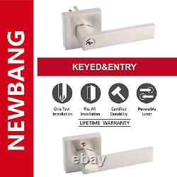 Pack of 6 Keyed Entry Lever Lock for Exterior Door and Front Door Heavy Duty Lev