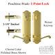 Peachtree Prado Hinged Handle Set Patio Door Hardware Weiser Key Polished Brass
