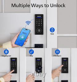 Philips Wi-Fi Smart Door Lock, Keyless Entry Door Lock with App Control, Fingerpr