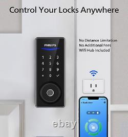 Philips Wi-Fi Smart Door Lock, Keyless Entry Door Lock with App Control, Fingerpr