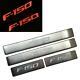 Red Led 4 Door Stainless Steel Scuff Plate Door Sill Entry Guard For Ford F150