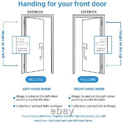 Roughshi Front Door Handle, Exterior/Interior Entry Lower Half Handleset Single