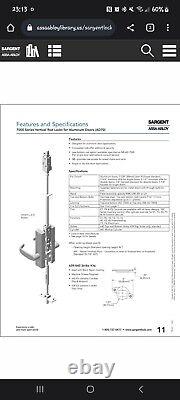 Sargent/Assa Abloy internal vertical rod set withtrim, 7013 series LR 1 3/4 door