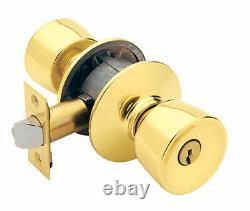 Schlage Bell Bright Brass Steel Entry Lockset ANSI Grade 2 1-3/4 in