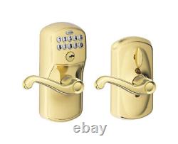 Schlage Bright Brass Steel Electronic Keypad Entry Lock