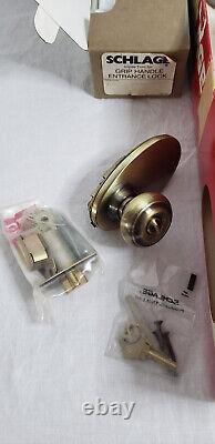 Schlage E51PD AVO 609 Entrance Grip Handle GEO 609 Knob Lock E-Series Complete