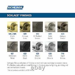 Schlage F51-AVA Bronze Avanti Single Cylinder Keyed Entry Door Lever Set