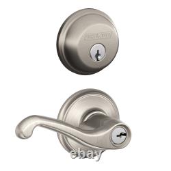Schlage FB50NV-FLA Flair Keyed Entry Leverset and Deadbolt Combo