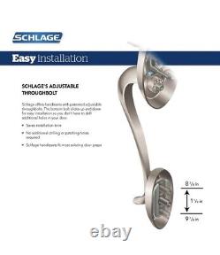 Schlage FE285 CAM 619 ACC Camelot Front Entry Handleset Satin Nickel