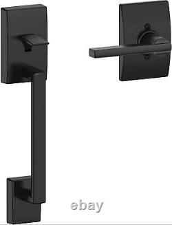 Schlage FE285 Century Front Entry Handle Set with Latitude Lever Matte Black