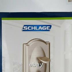 Schlage Front Entry Handle Accent Right-Handed Interior Lever Satin Nickel FE285