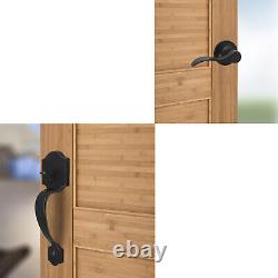 Single Cylinder Door Lever Lock Handle Set(with Lever Inside) Black/Bronze
