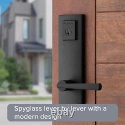 Spyglass, Front Entry Handleset with Interior Lever, Featuring SmartKey Deadb